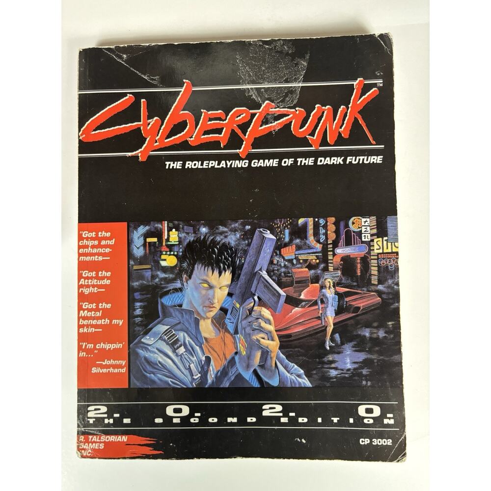 CYBERPUNK 2.0.2.0. Second Edition Book RPG 1990 CP 3002 R. TALSORIAN RARE